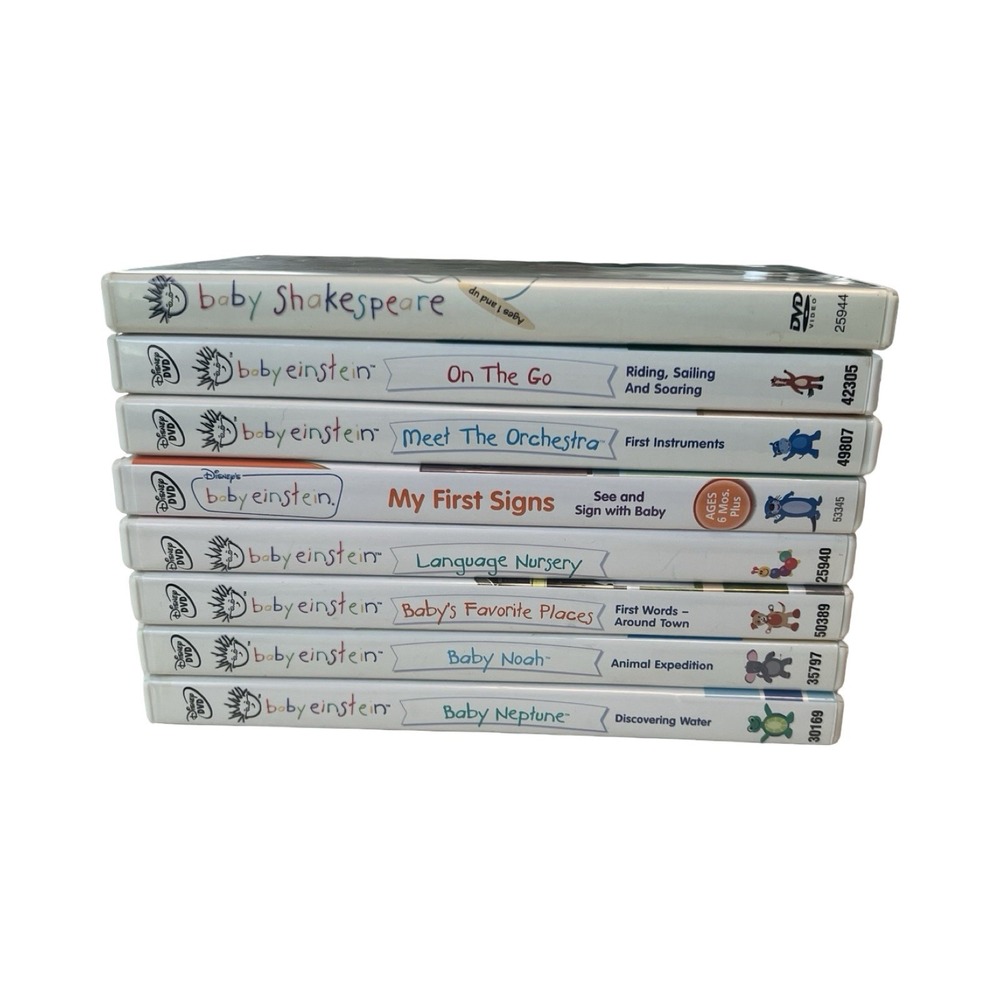 Disney‎ Baby Einstein DVD Lot of 8 Learning Animals Language Music